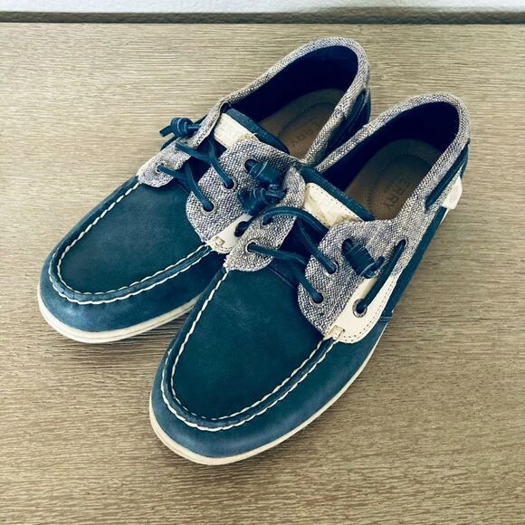 Sperry Navy Blue Slip-On Boat Shoes 7.5 - Picture 1 of 9